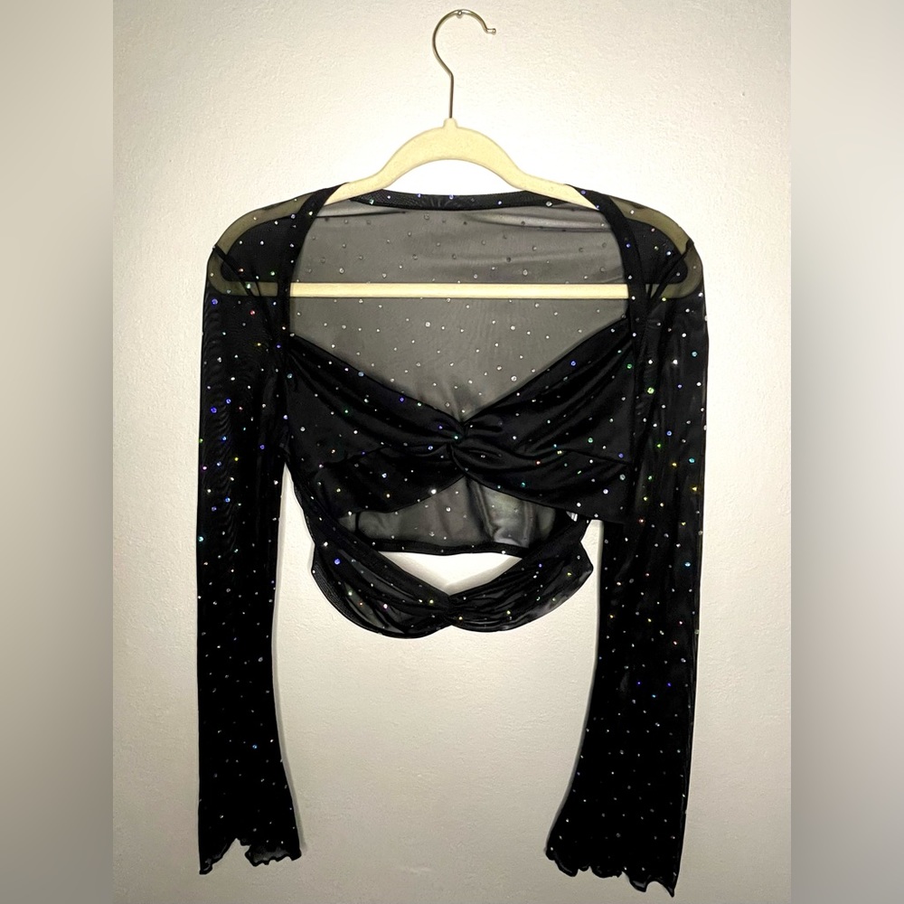 Sparkly cutout top